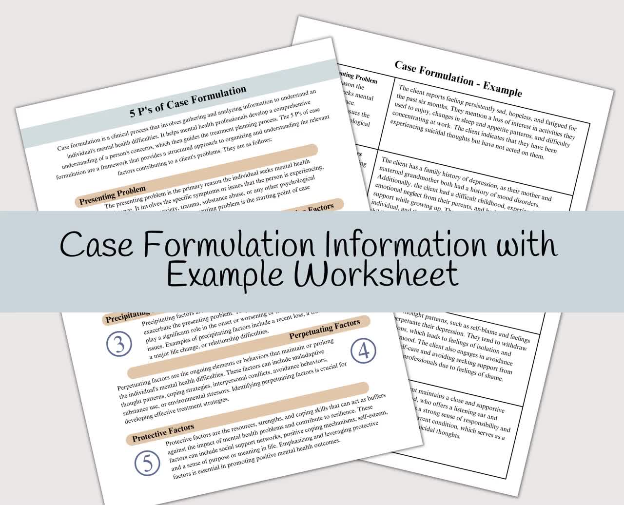 Case Formulation Template P S Of Case Formulation Off