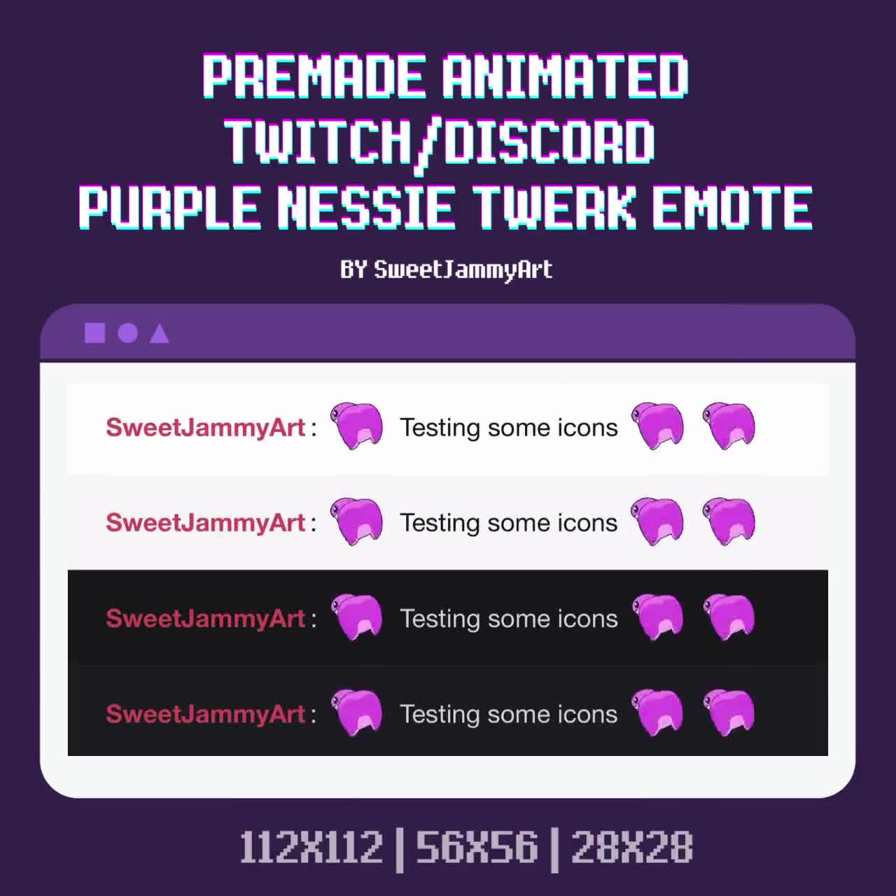 Apex Legends Animated Purple Nessie Twerk Emote Twitch Emotes Discord