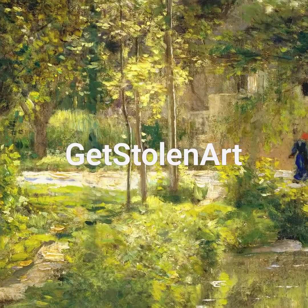 Landscape With a Sunlit Stream, Charles-françois Daubigny Print