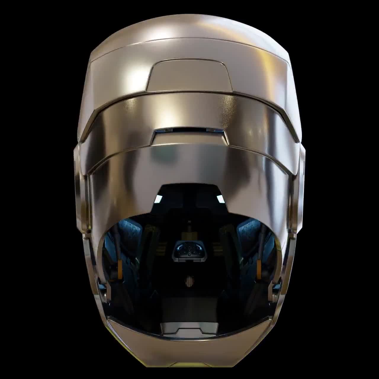 アイアンマン マーク 2 ヘルメット 3D プリント可能モデル (内部の詳細