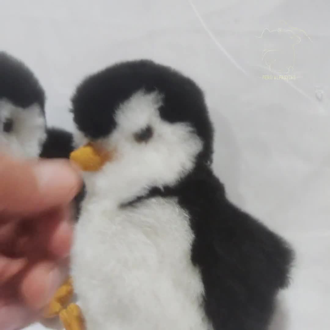 手作りのベビーアルパカウールペンギンぬいぐるみ | ペルー産ペンギン