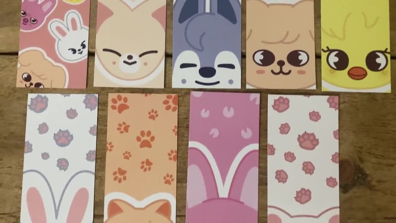 SKZOO Stray Kids Bookmark (double-sided), Cute Kpop Gift - Etsy