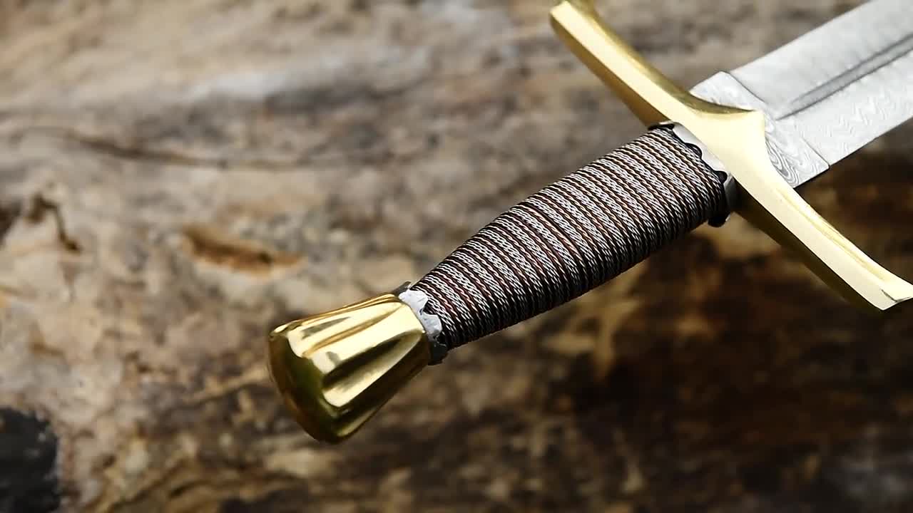 Elegant Damascus Cutlass Sword Master Sword Short Viking Sword Dad
