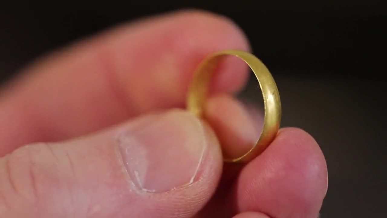 希少なアンティーク英国製 22K ゴールド ポジー リング 結婚指輪「善意