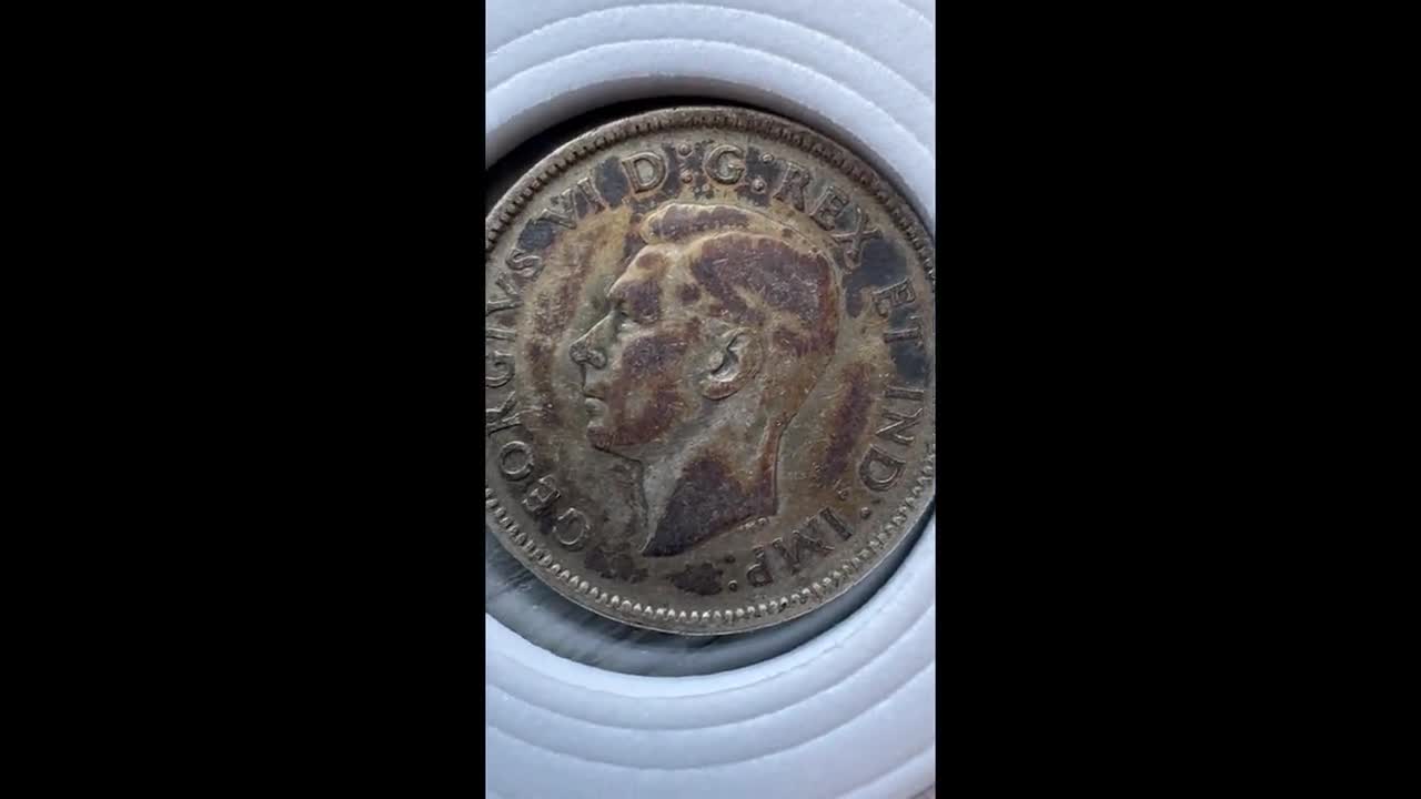 1940 Canada .800 Silver Coin Quarter 25 Cents - George VI