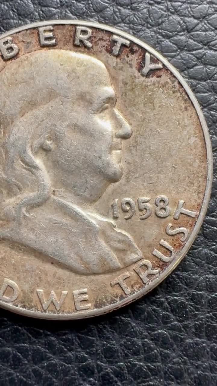 1958年フランクリン・ハーフダラー：90%銀の米国コレクターズコイン