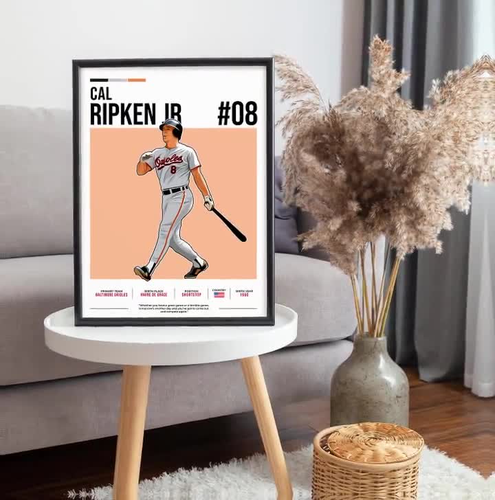 Cal Ripken Jr Poster, Baseball Art, Cal Ripken Jr Fan Gift, Vector