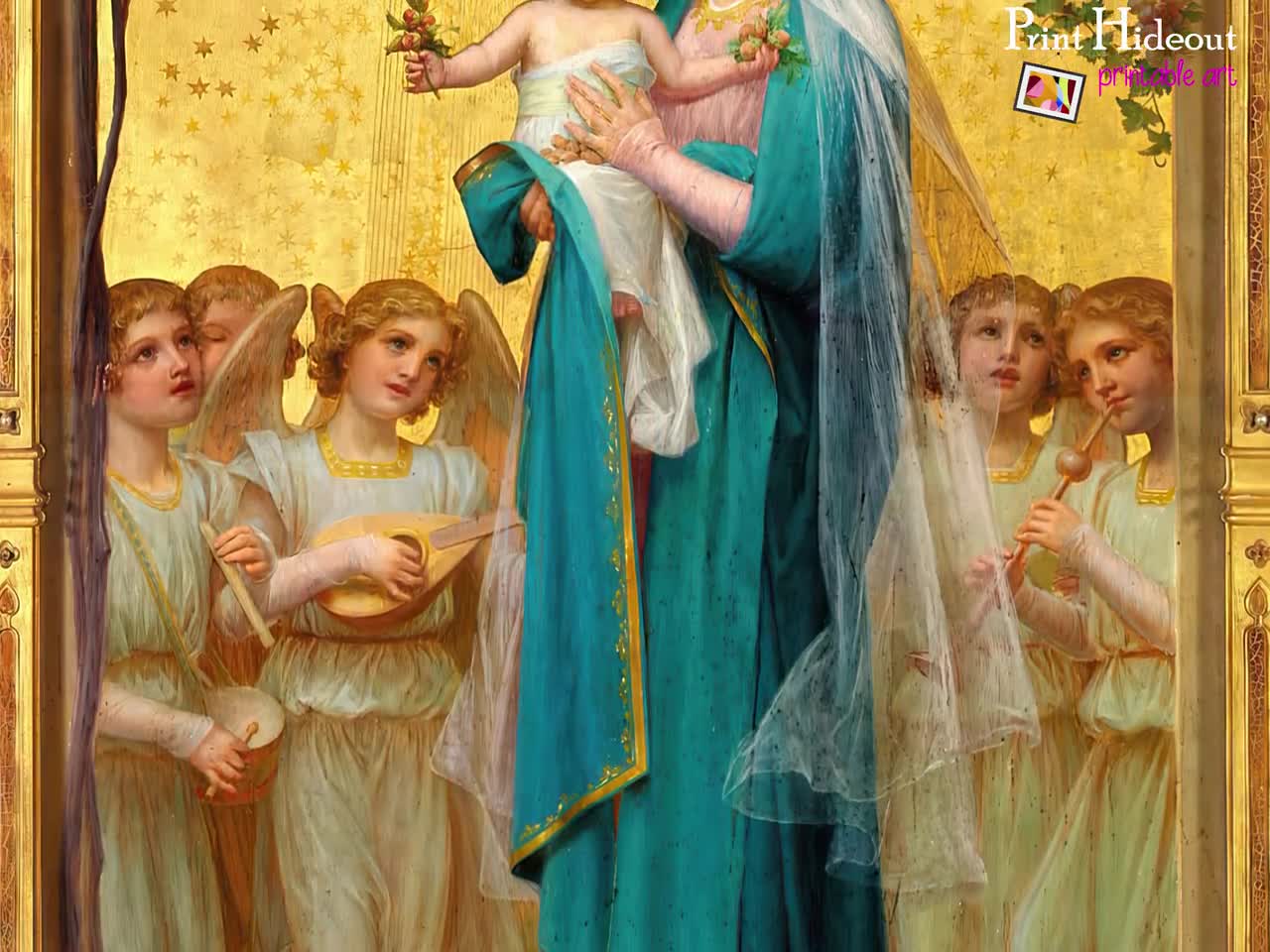 Madonna and Child Artwork by Enrique M. Vidal - Spiritual Gift - Etsy