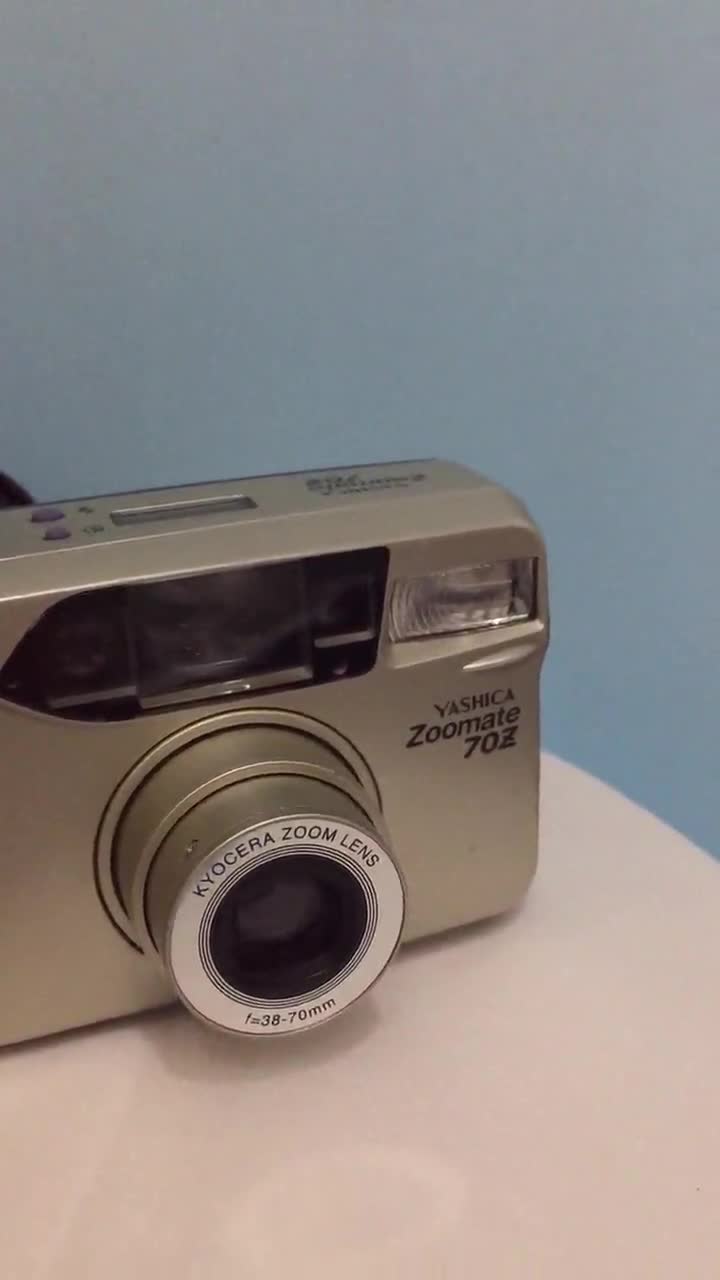 Kyocera Yashica Zoomate 70 Z Film Camera Gift Set - Gold 38 - 70mm