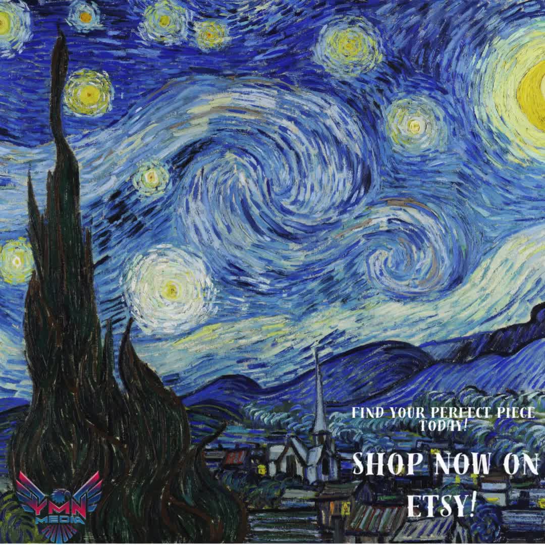 No.218木枠付きキャンバスアート　ゴッホ　星月夜　オマージュアート ヴィンセント・ヴァン・ゴッホ作「星月夜」（1889年） | キャンバス