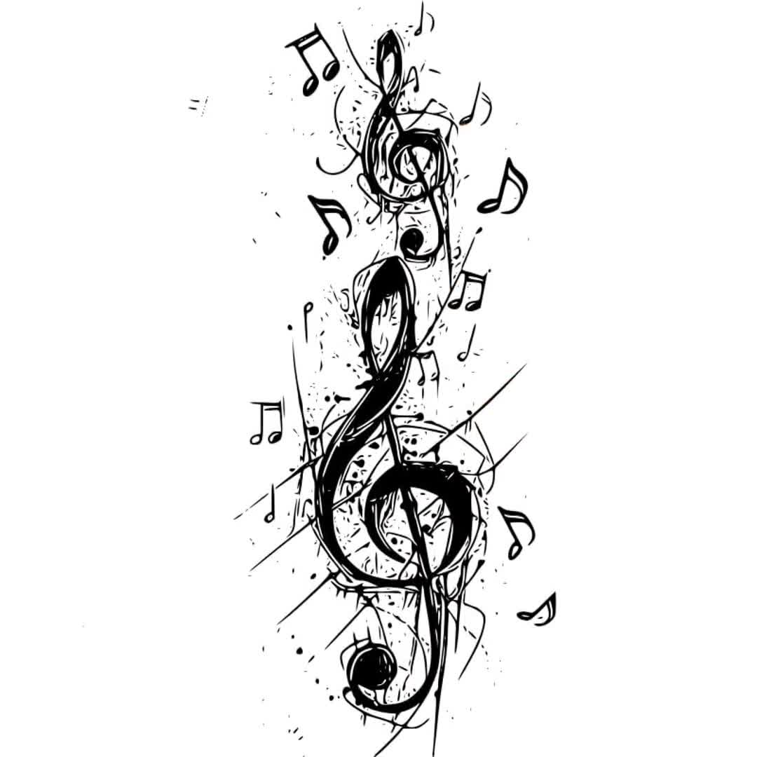 音楽ノートのデザイン - 高解像度のデジタルアート PNG 透明背景を