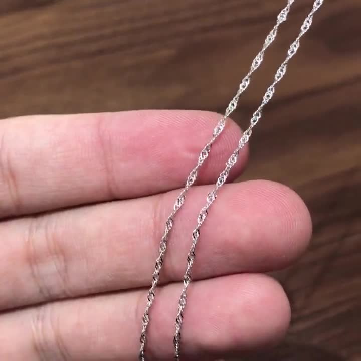1個 1.9 MM 厚さ 16-20インチ ローズゴールドメッキ ソリッド 925