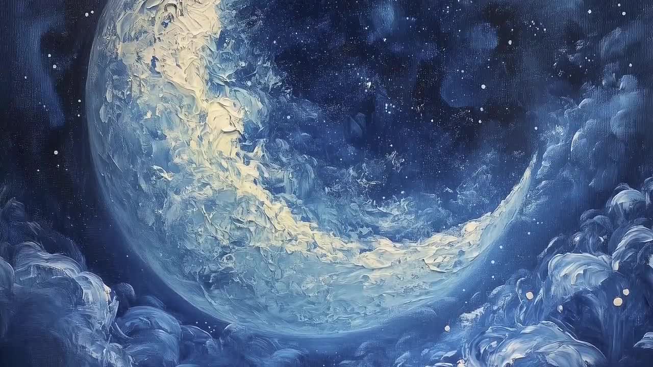 天空の月絵画：星空アートプリント - Etsy 日本