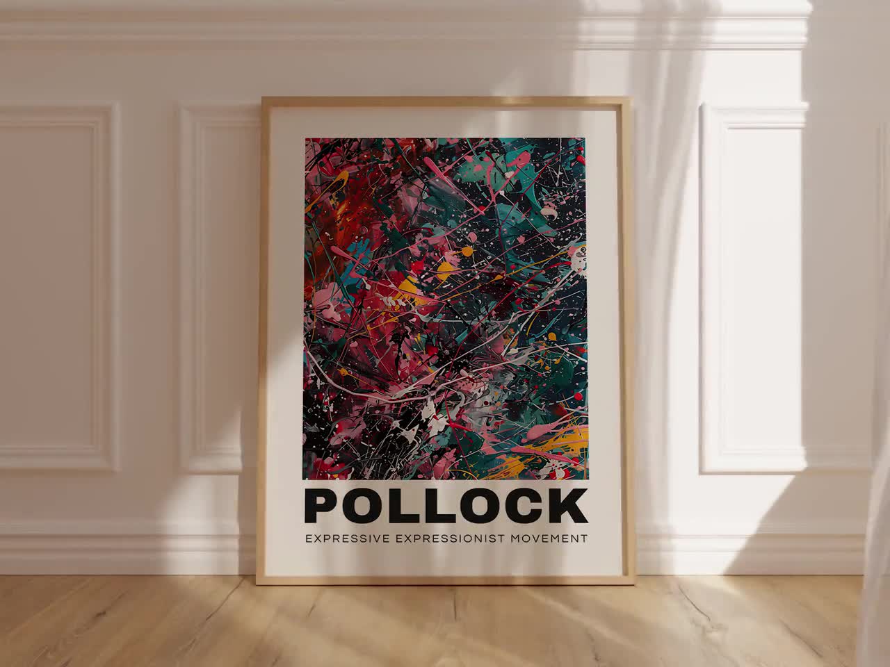 Pollock Poster, Jackson Pollock Print, Pollock Wall Art, Modern
