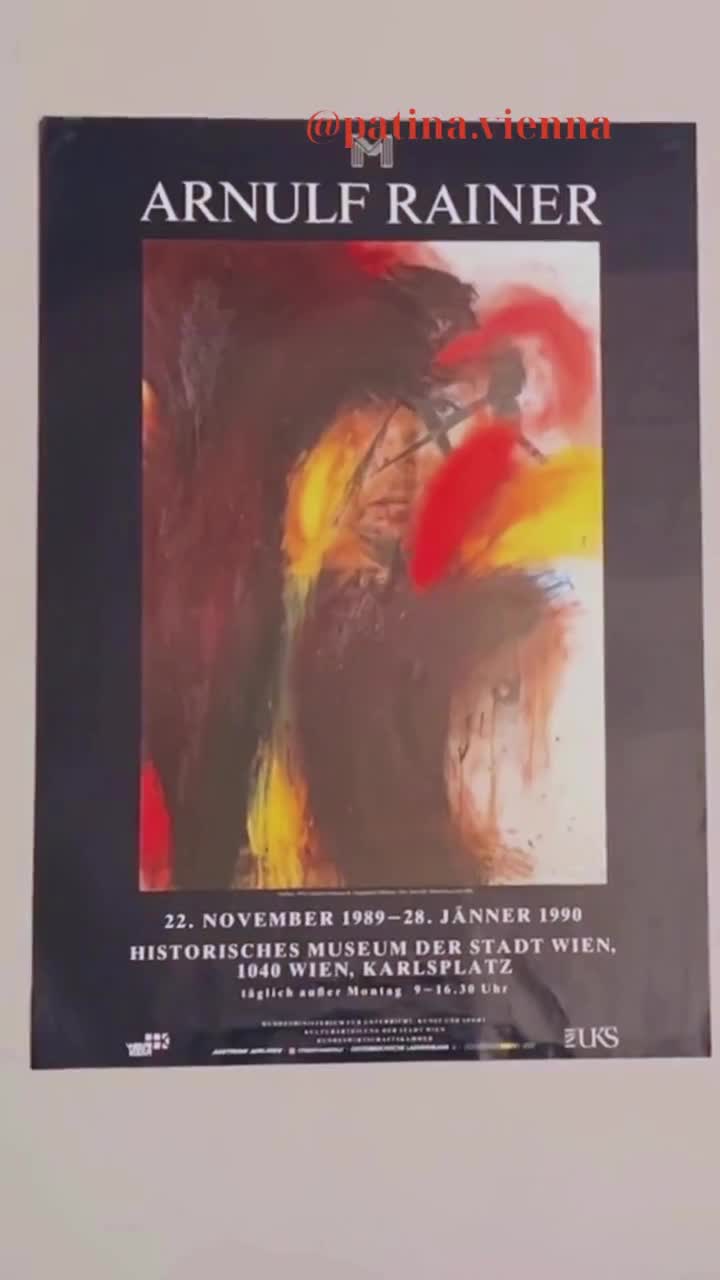 Arnulf Rainer ビンテージポスター Original Exhibit Poster – Vienna Museum Art Exhibition Adolf Loos