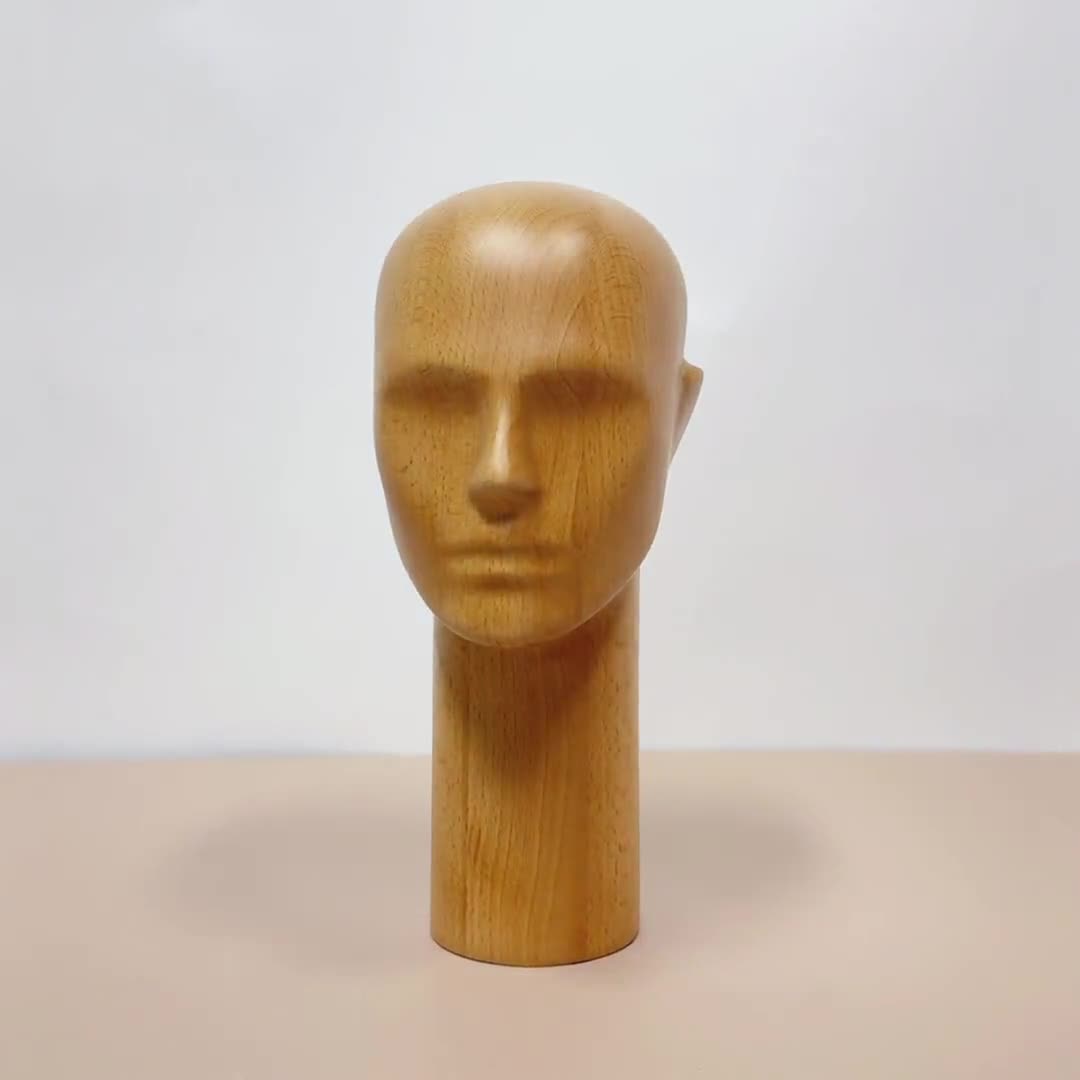Beech Wood Female Head Mannequin: Raw Natural Display - Etsy