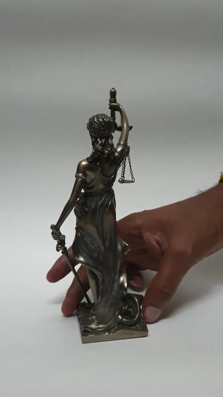 正義の女神像、ギリシャの正義の美徳、8.1 インチ、ローマの正義の