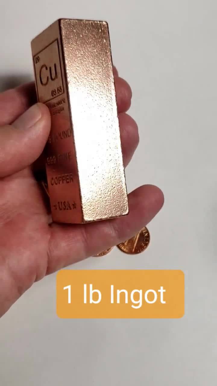 1 lb Copper Ingot .999 Fine Copper 16 oz copper bar Bullion - Etsy