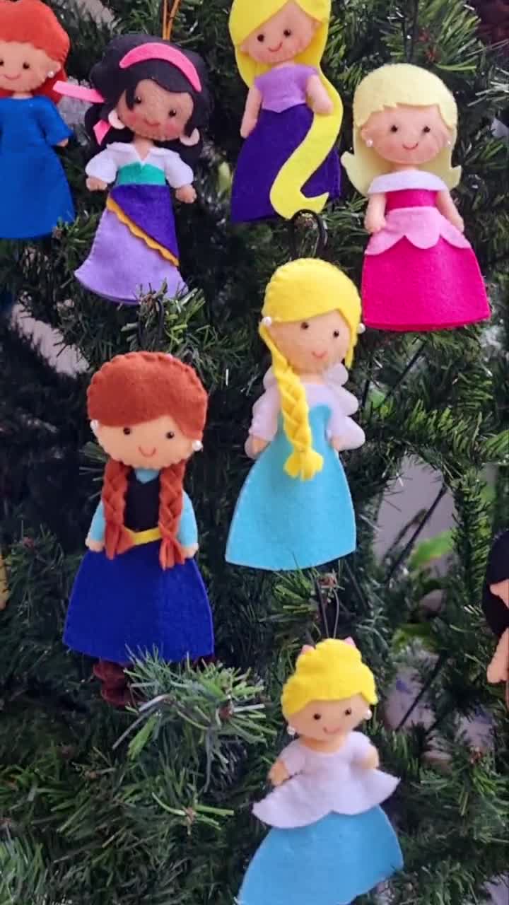 プリンセスオーナメント、フェルトプリンセスオーナメント、クリスマス