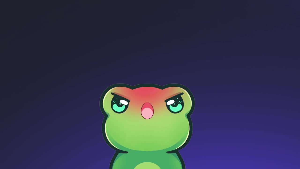 カエル PNGtuber モデル | かわいいカエルのストリーム マスコット