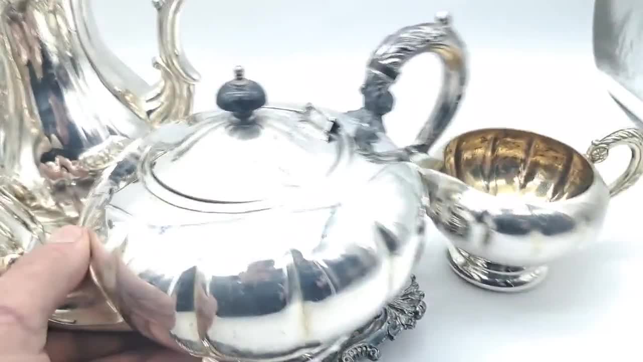 Silverplate Tea Service Marlboro Plate by Morton Parker - Etsy