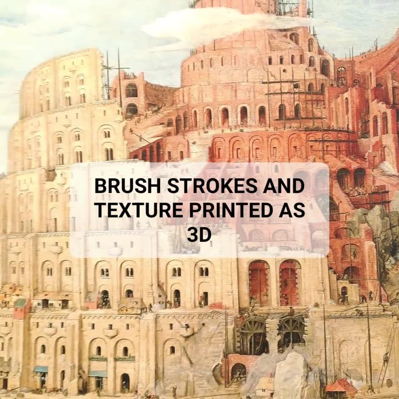 バベルの塔 3Dプリント：ピーテル・ブリューゲルの油絵を模した質感の