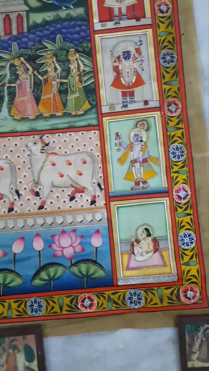 Hand Painted Shrinathji Pichwai Painting: Indian Religious Art - Etsy