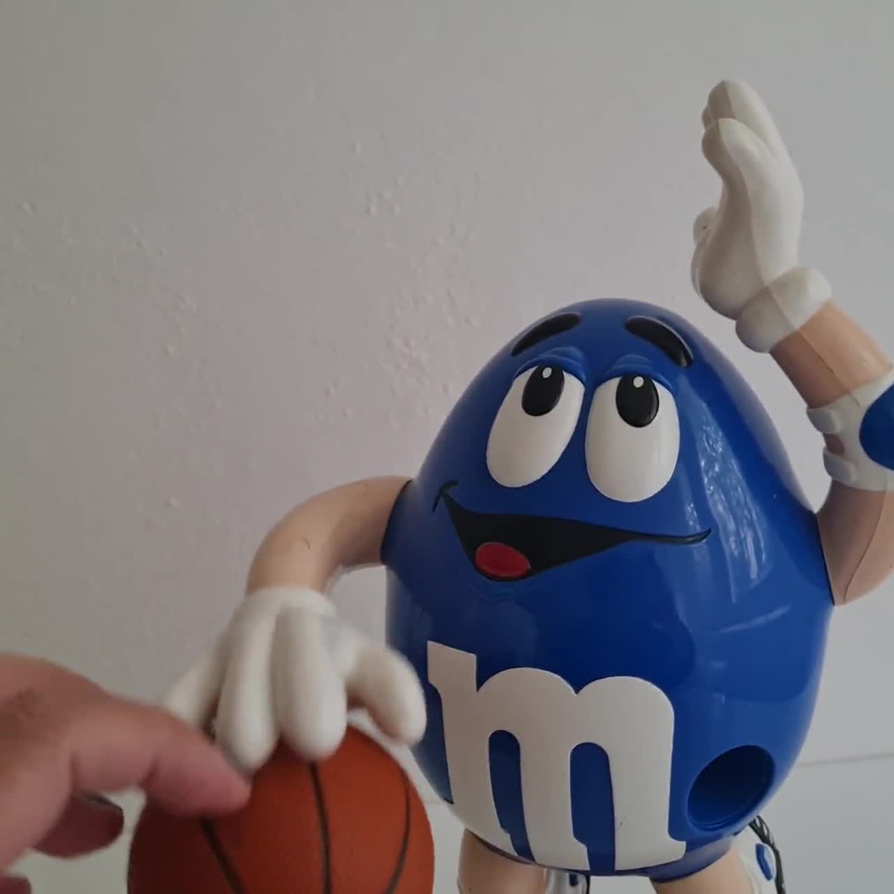 Vintage Big Blue M&ms Candy Dispenser Basketball Rare Plastic