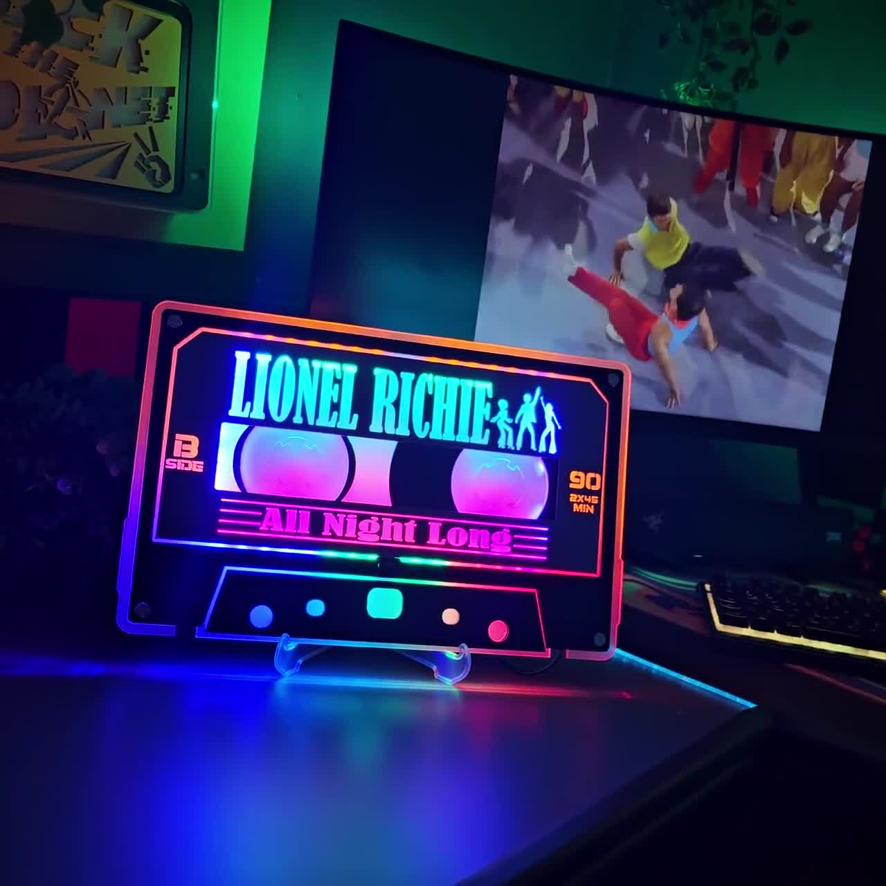80s Disco Cassette Tape Neon Night Light: Custom Song Name - Etsy