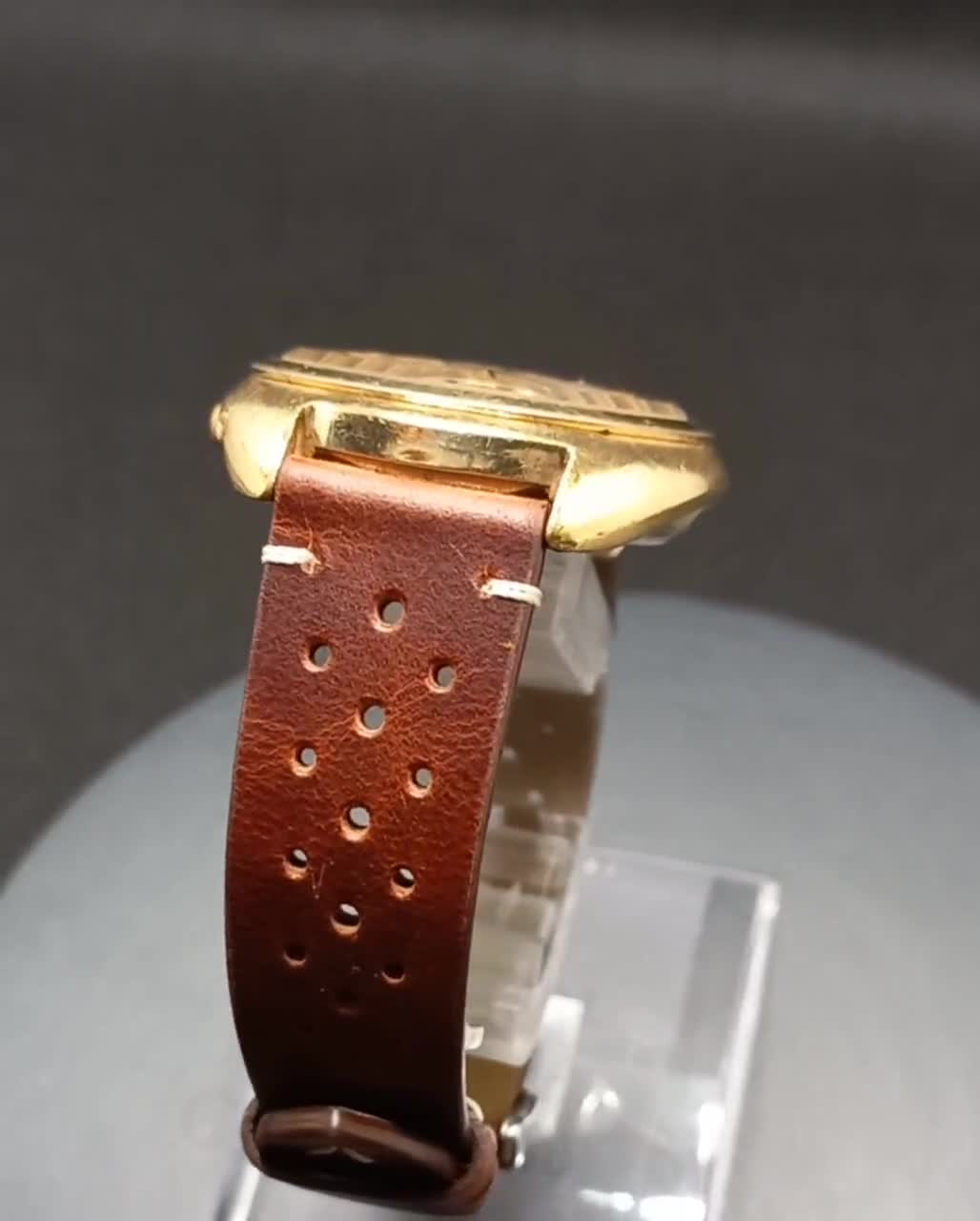 Orient Chrono Ace Racer Rare Gold Late 60s Vintage Watch From