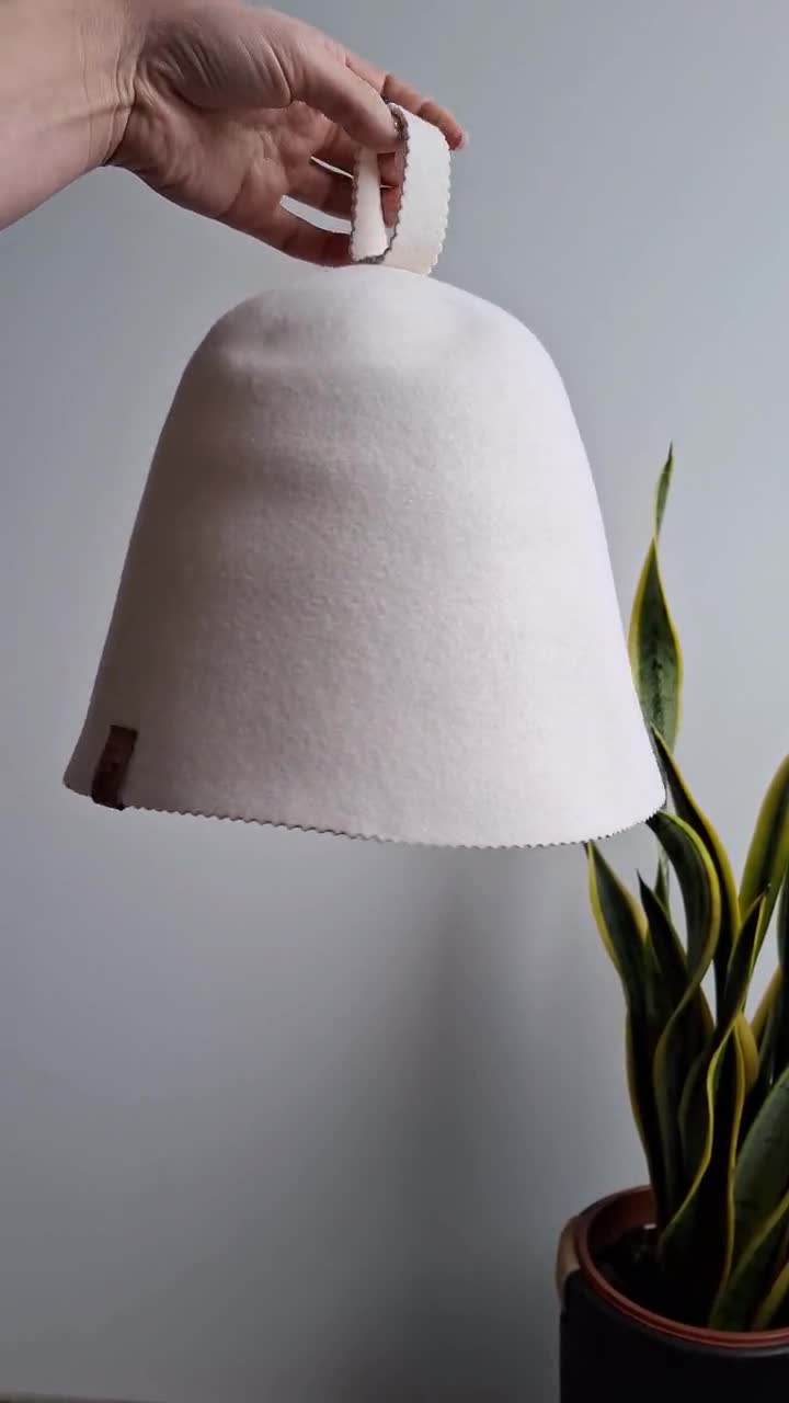 サウナハット ホワイト 100% ウール ハンドメイド - Etsy 日本