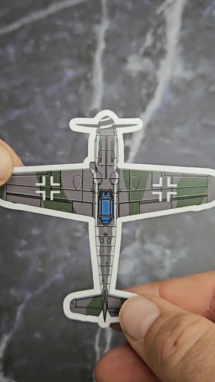 メッサーシュミット Bf109 G-6 ビニールステッカー - 第二次世界大戦
