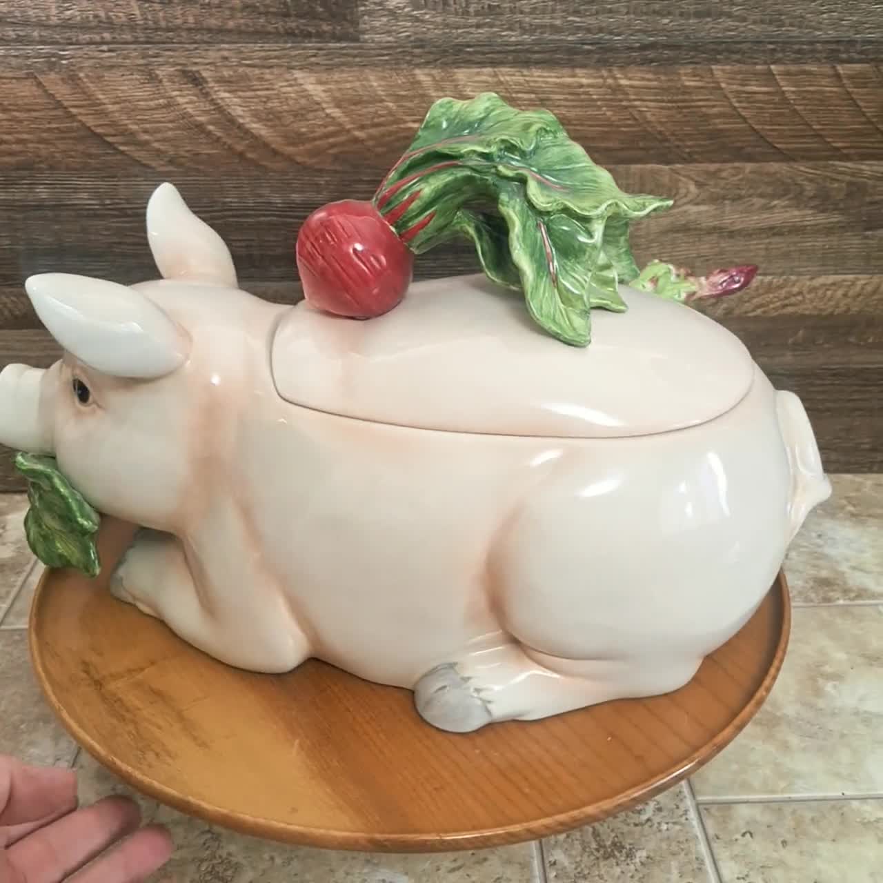 Vintage Fitz and Floyd Ceramic Pig Soup Tureen With Ladle - Etsy