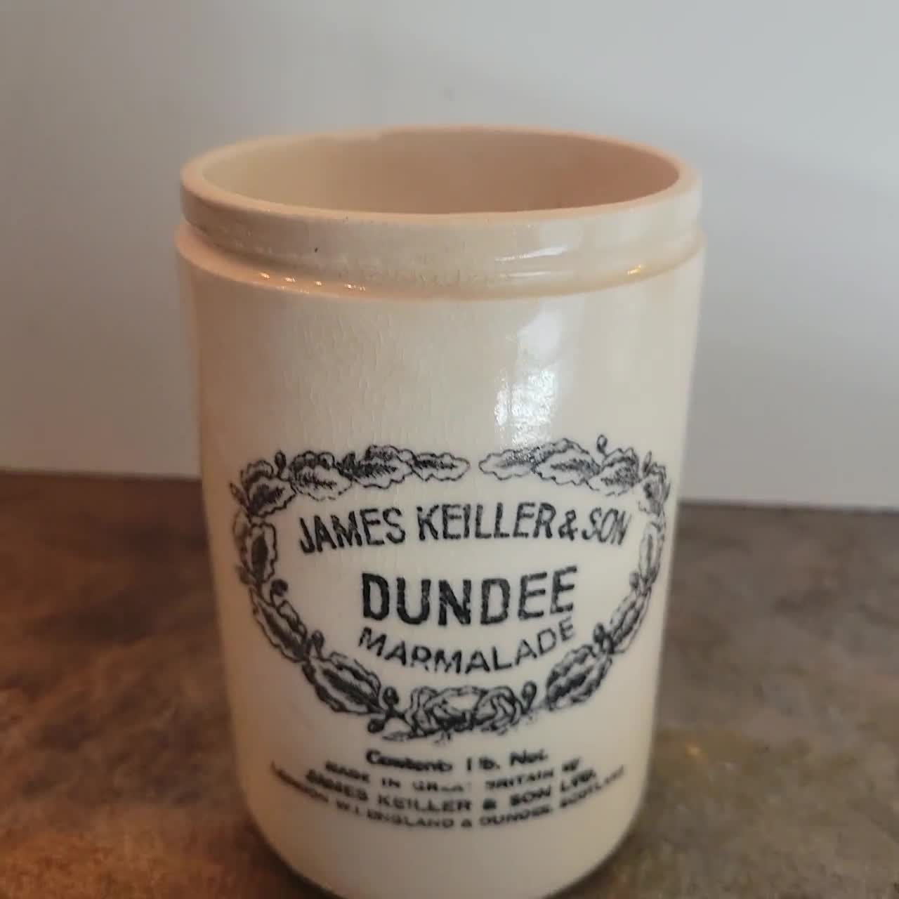 Vintage English Made Stoneware Dundee Marmalade Jae. Rare Vintage