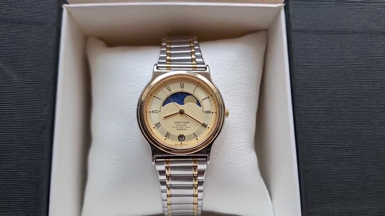 Citizen Vega Junction Square Quartz Watch With Moon Phases