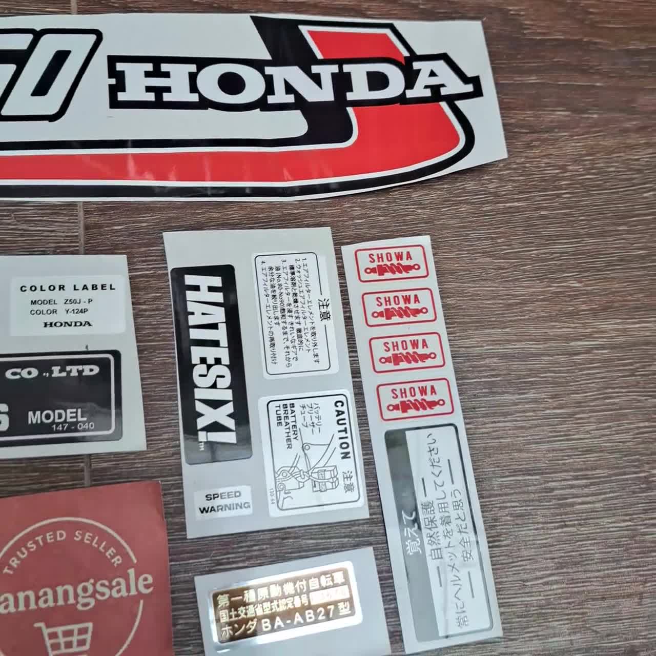 Sticker Decal Honda Z50 1976 Red Side Cover Fuel Gas Tank - Etsy