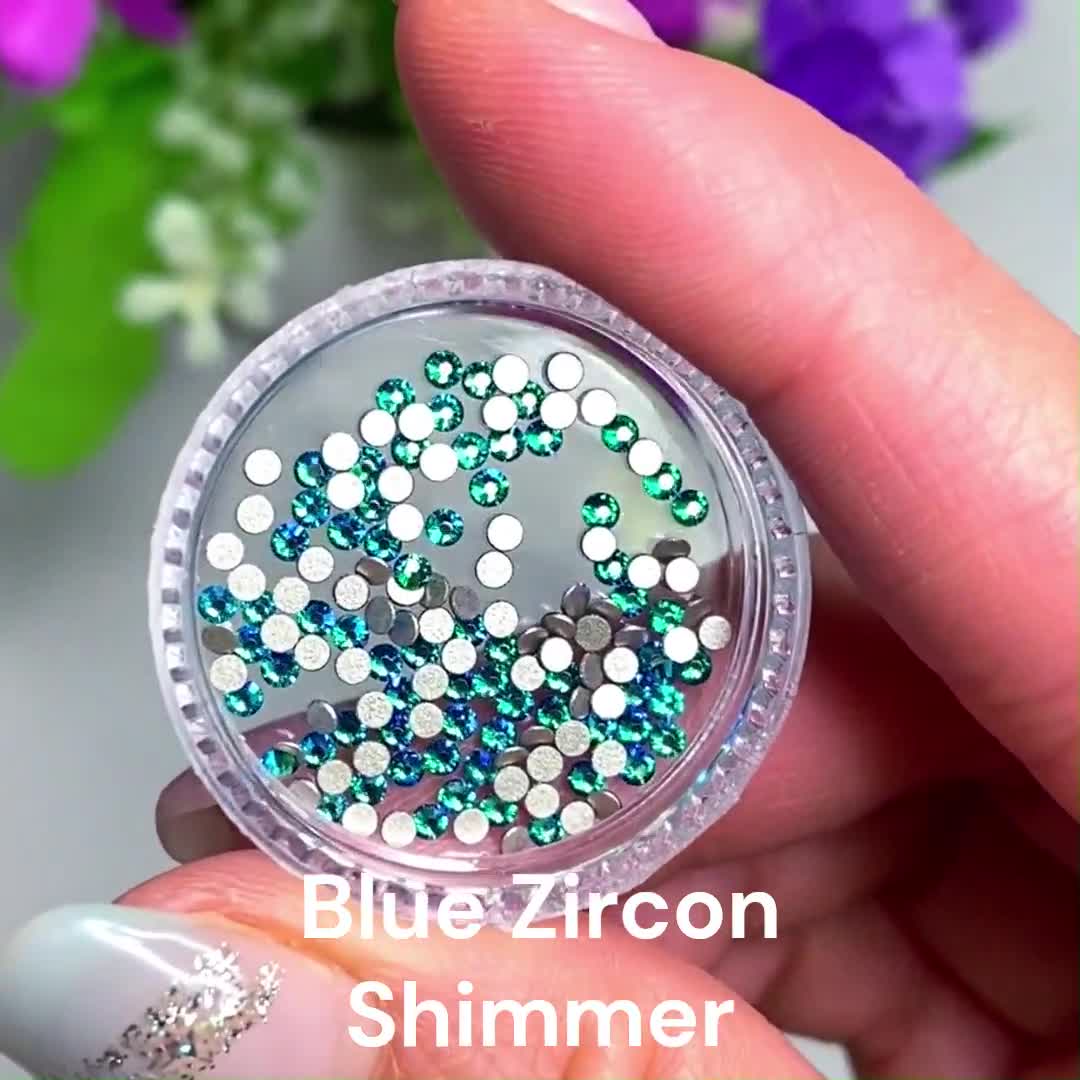 Blue Zircon Shimmer (229 SHIM) Swarovski 2058 Crystal Flatbacks No
