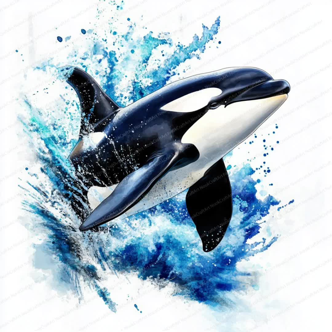 20_Watercolor_Orcas_Clipart_Oc