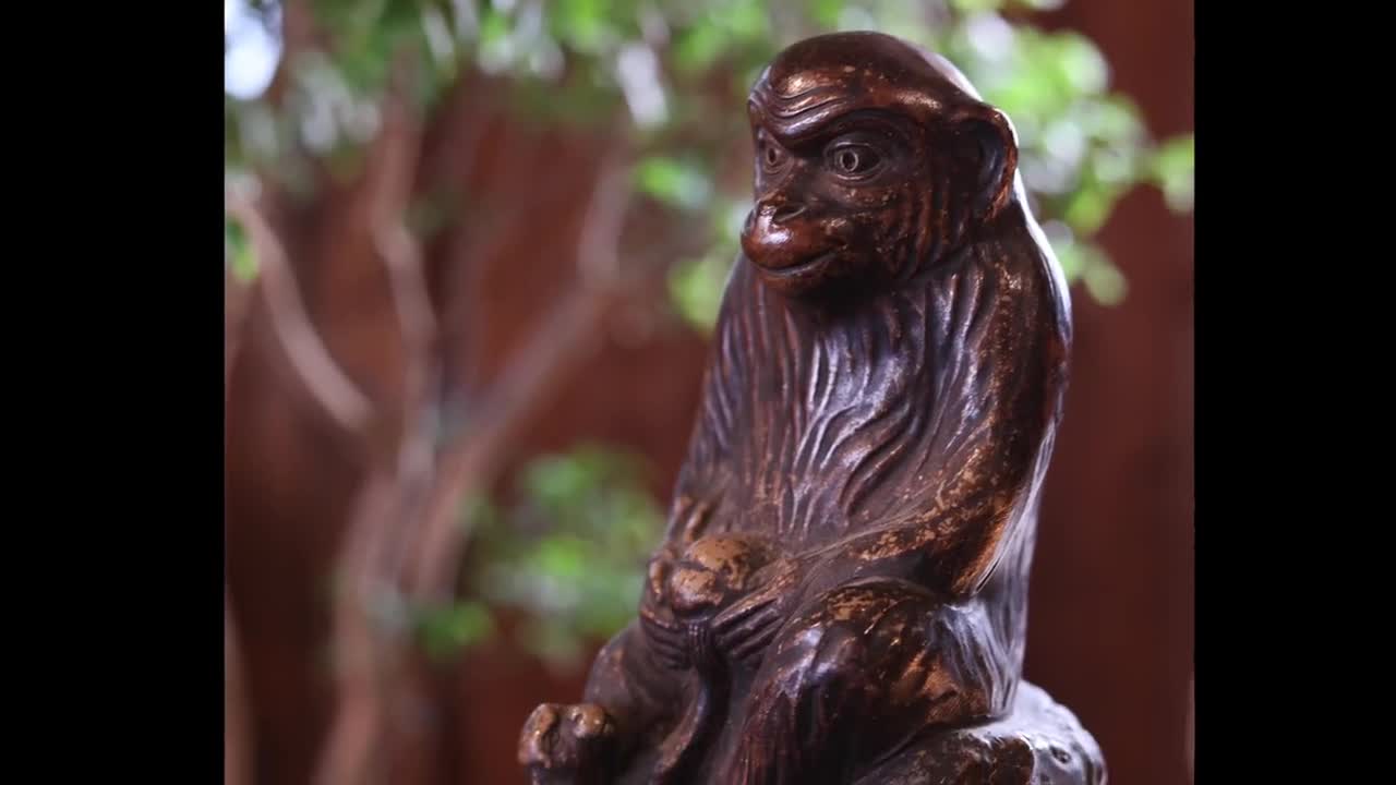 古備前焼、窯印有、一、猿置物 備前焼 猿の骨董置物、漢字銘入り陶像、1930年代 - Etsy 日本