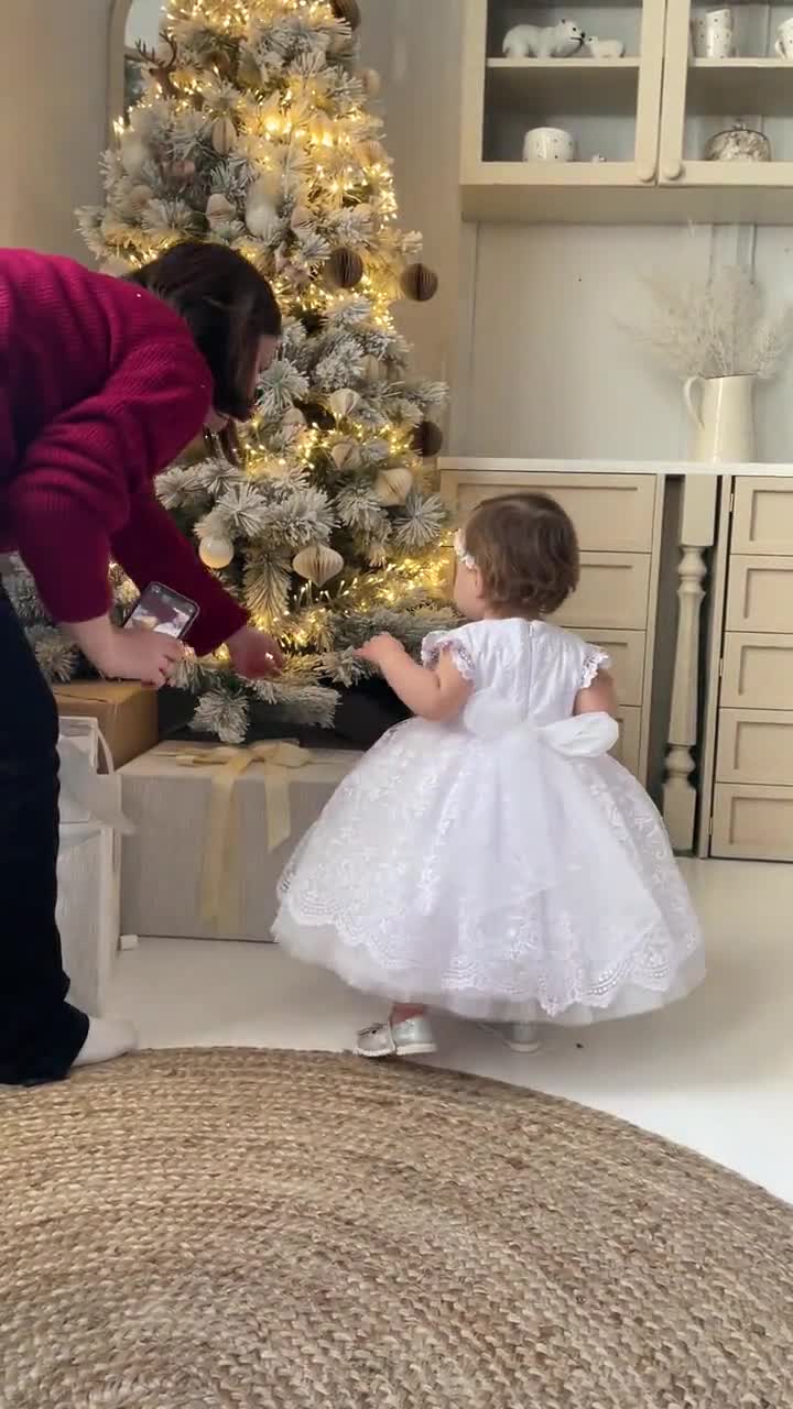 white christmas dresses for infants dress,baby girl gift christmas gift, Toddler Christmas Dress, my first christmas dress + Express delivery This baby Christmas party