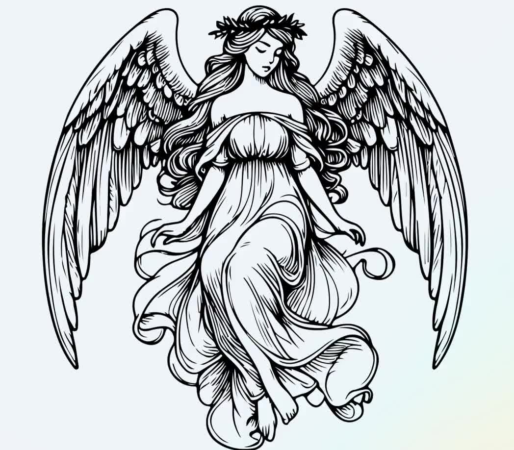 High Quality Angel SVG Bundle, Angel Dxf, Angel Png, Angel Vector