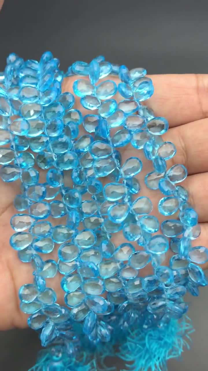 ソーイング 無垢 ロンドンブルートパーズ18,5 ct❄❄ペアシェイプ