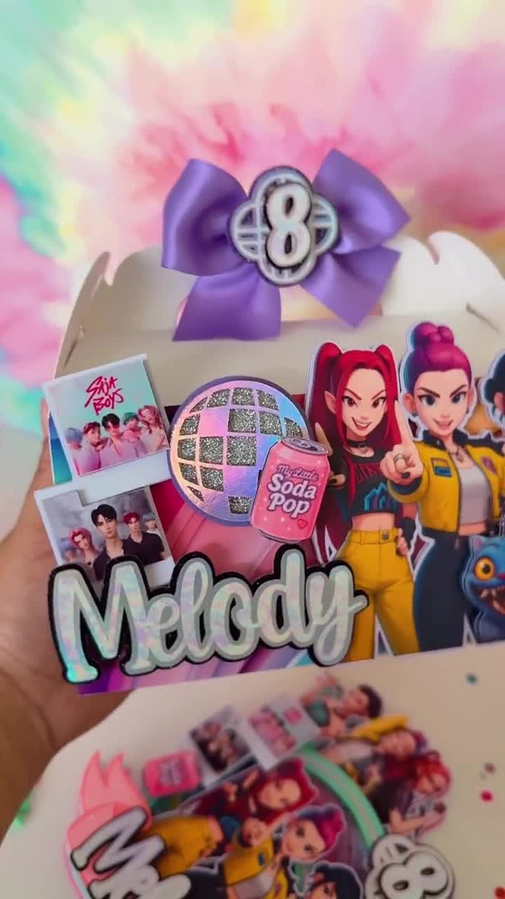 K-POP Demon Hunters Favor Boxes, Kpop Demon Hunter Birthday Party