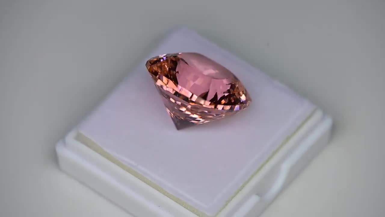64.06ct LAB Garnet Peach YAG - Yttrium Aluminum Garnet - Pulled