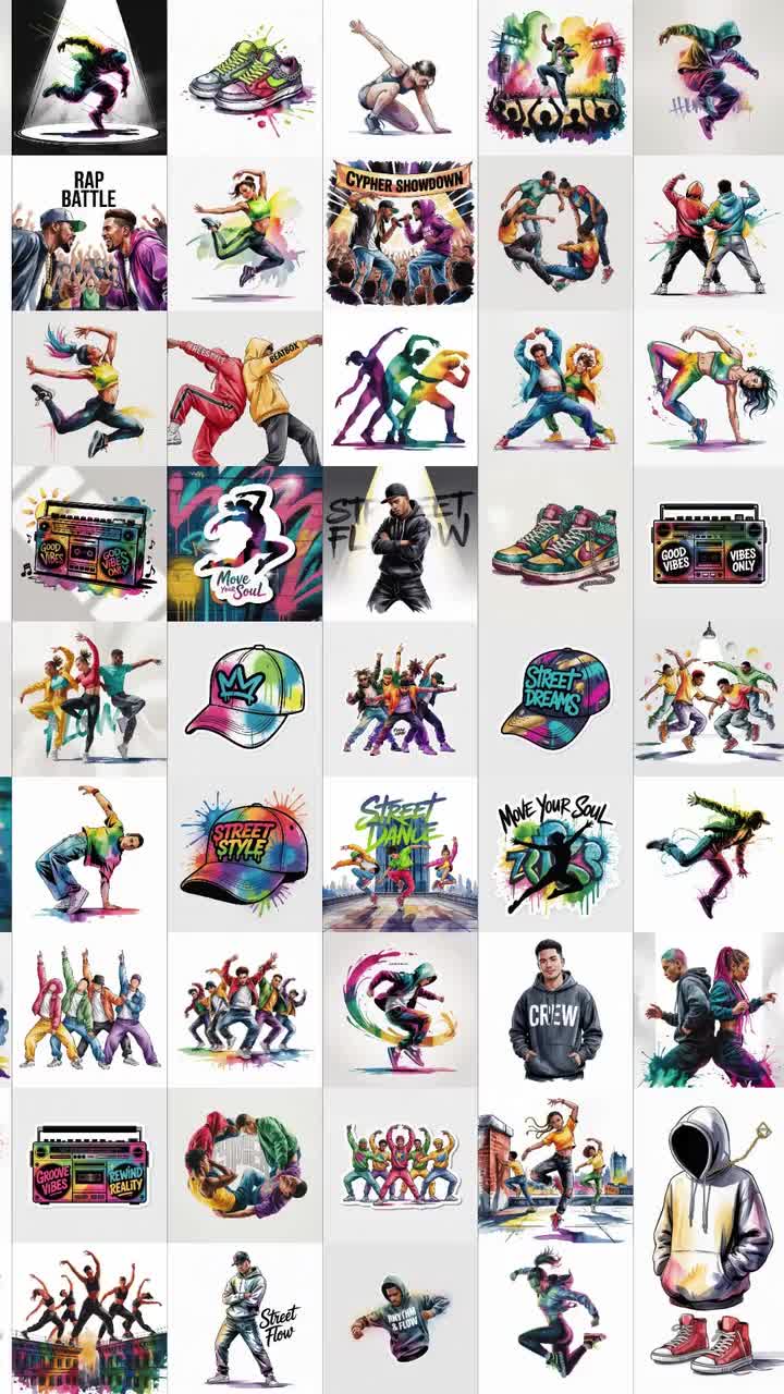 79 ヒップホップ ラップダンス クリップアート - MSHIHEART - Etsy 日本