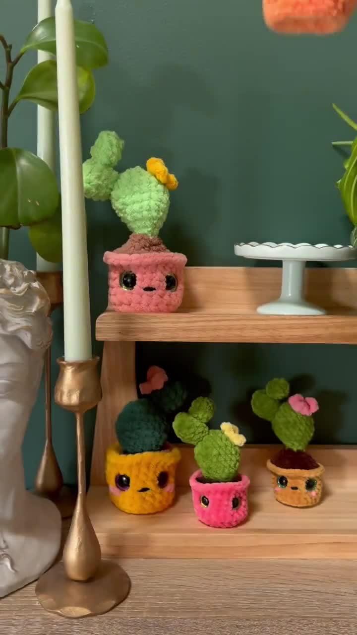 Prickly Pear Popping Crochet Pattern, Digital File ONLY, Low Sew