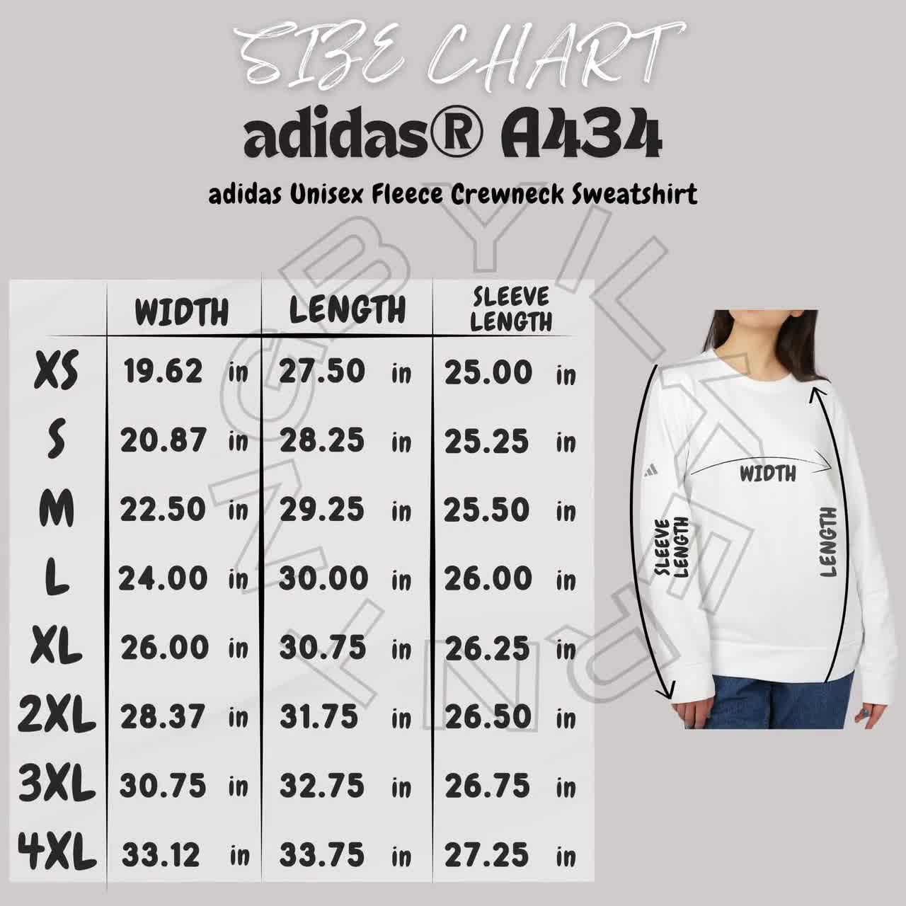 Adidas A434 サイズ表 | adidas ユニセックス フリース クルーネック