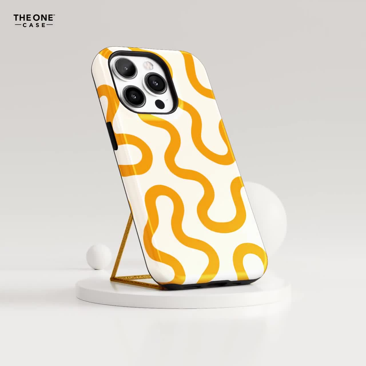 Orange SWIRL Phone Case for iPhone 16e 15 14 13 Pro Max Plus SE