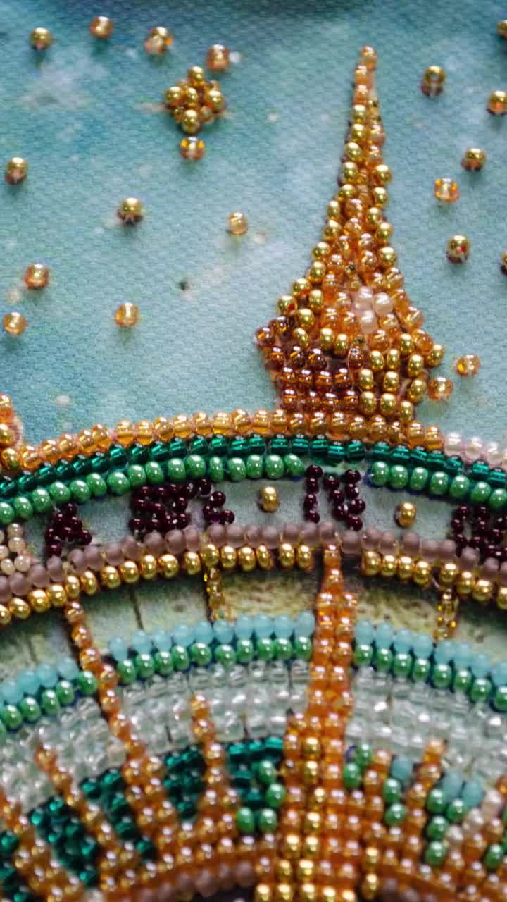 アートキャンバスにビーズ刺繍キット – マジックコンパスDIYビーズ
