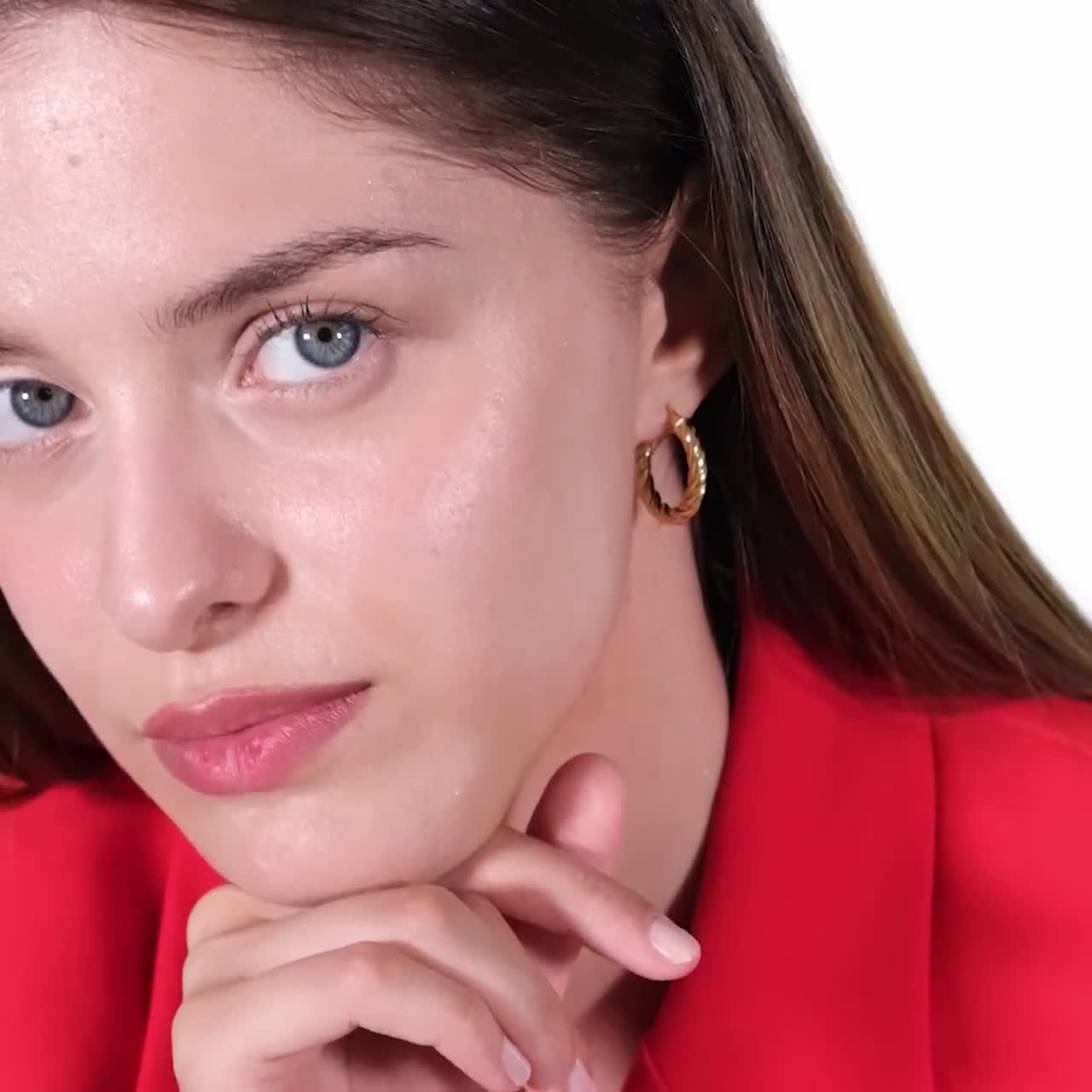 18K Gold Vermeil Twisted Hoop Earrings: Lightweight Rope Design - Etsy